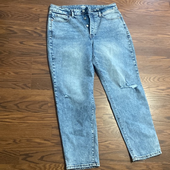 Old navy high rise straight buttonfly jeans destroyed - Picture 4 of 7